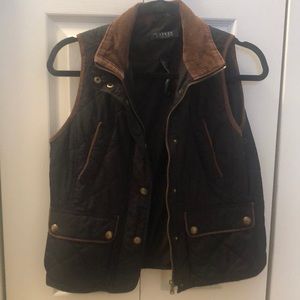 Ralph Lauren Quilted Black and Brown Vest